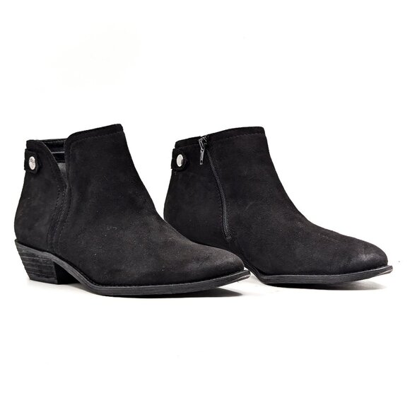 Zodiac Women Madison Black Fabric Western Zip Ankle Boots size 8 - Picture 1 of 10